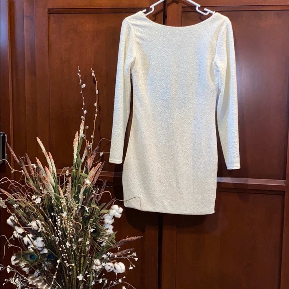 White shimmer party dress